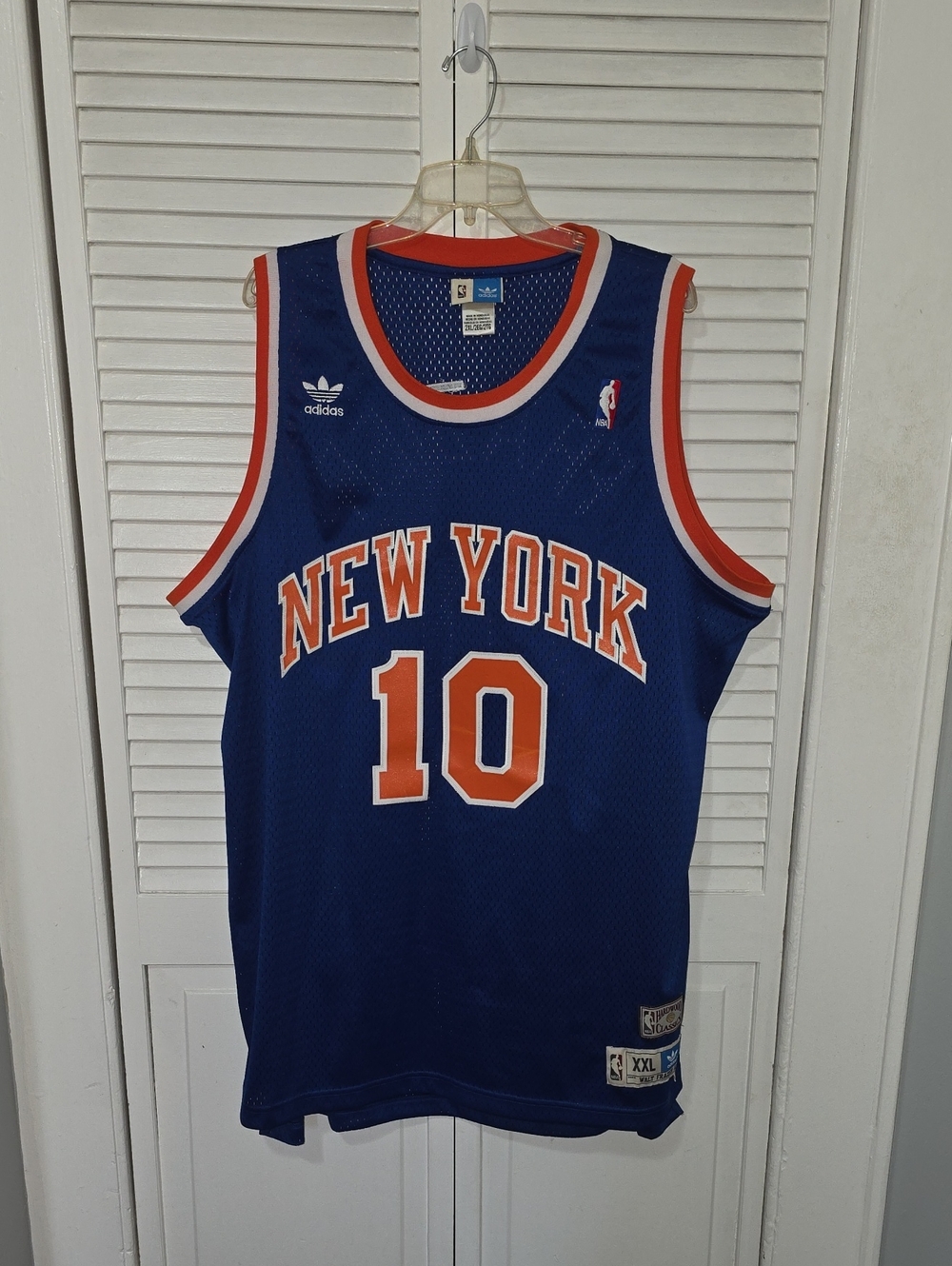 ADIDAS WALT CLYDE FRAZIER NEW YORK KNICKS HARDWOOD CLASSICS JERSEY NEVER WORN